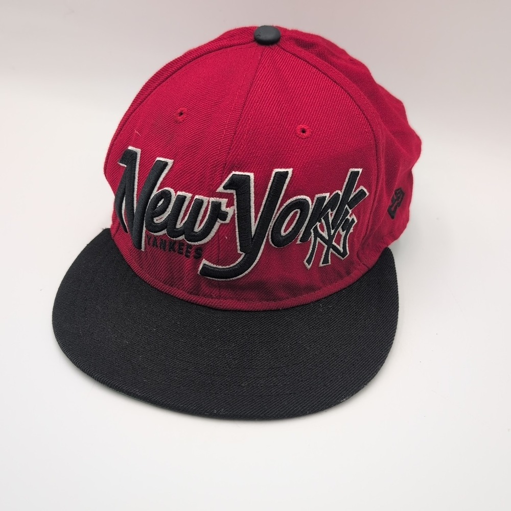 New York Yankees Basic 9FIFTY Adjustable New Era Hat Cap‎ Red 100% Wool